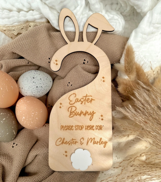 Easter Bunny Please Stop Here Door Hanger
