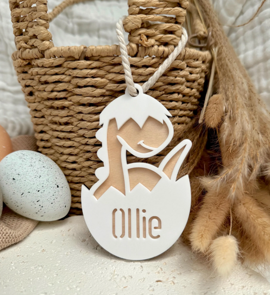Dinosaur Easter Basket Tag