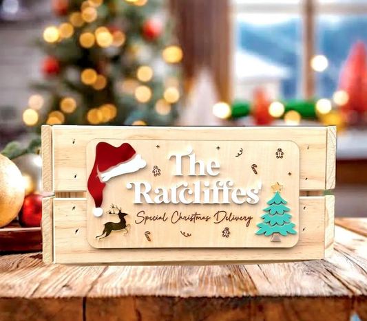 Interchangeable Christmas Crate Plaque