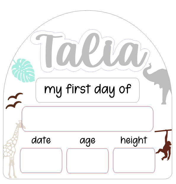Safari Back to School Board - Medium/ Large