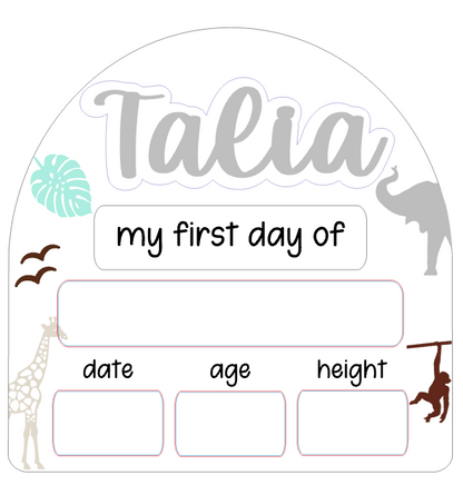 Safari Back to School Board - Medium/ Large