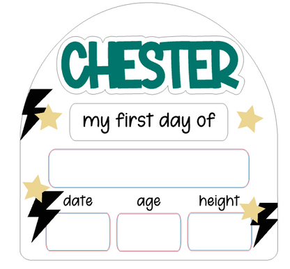 Stars & Lightning Back to School Board - Medium/ Large