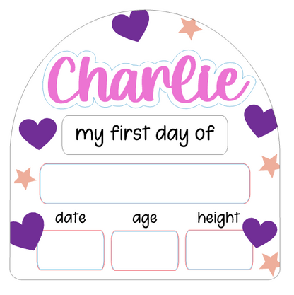 Love Heart Back to School Board - Medium/ Large
