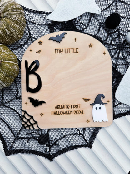 DIY Halloween Footprint Plaque