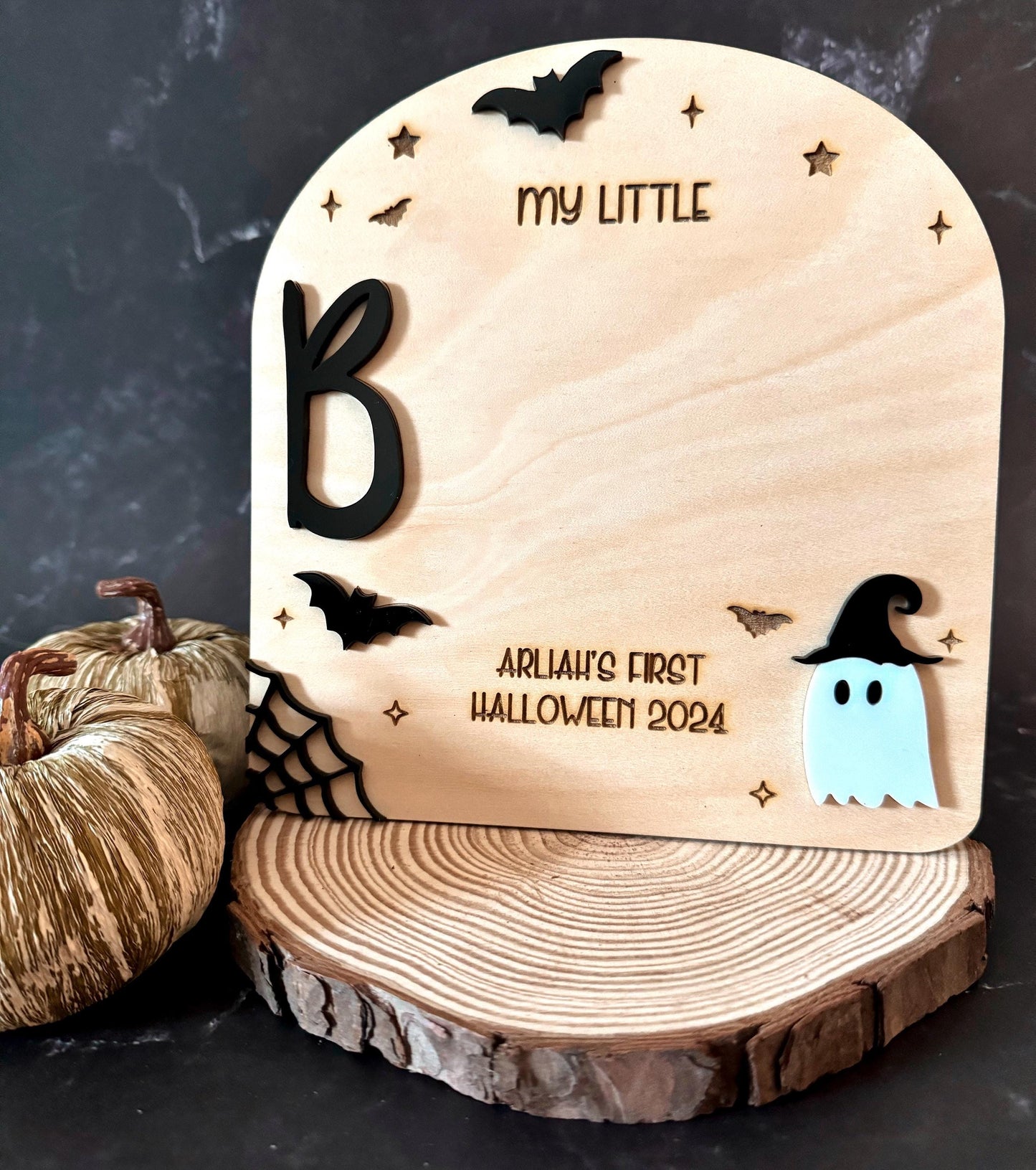 DIY Halloween Footprint Plaque