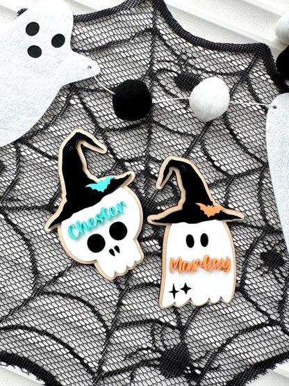 Halloween Skull & Ghost Tags