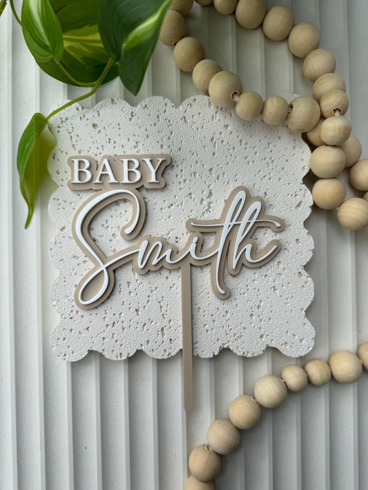 Baby Shower Cake Topper