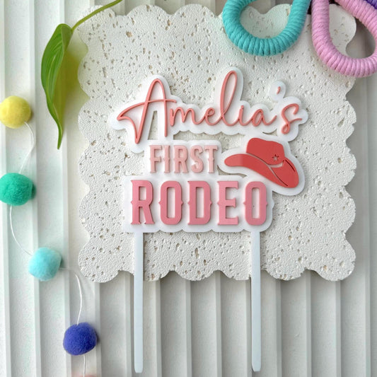 Cowgirl / Cowboy First Birthday Cake Topper