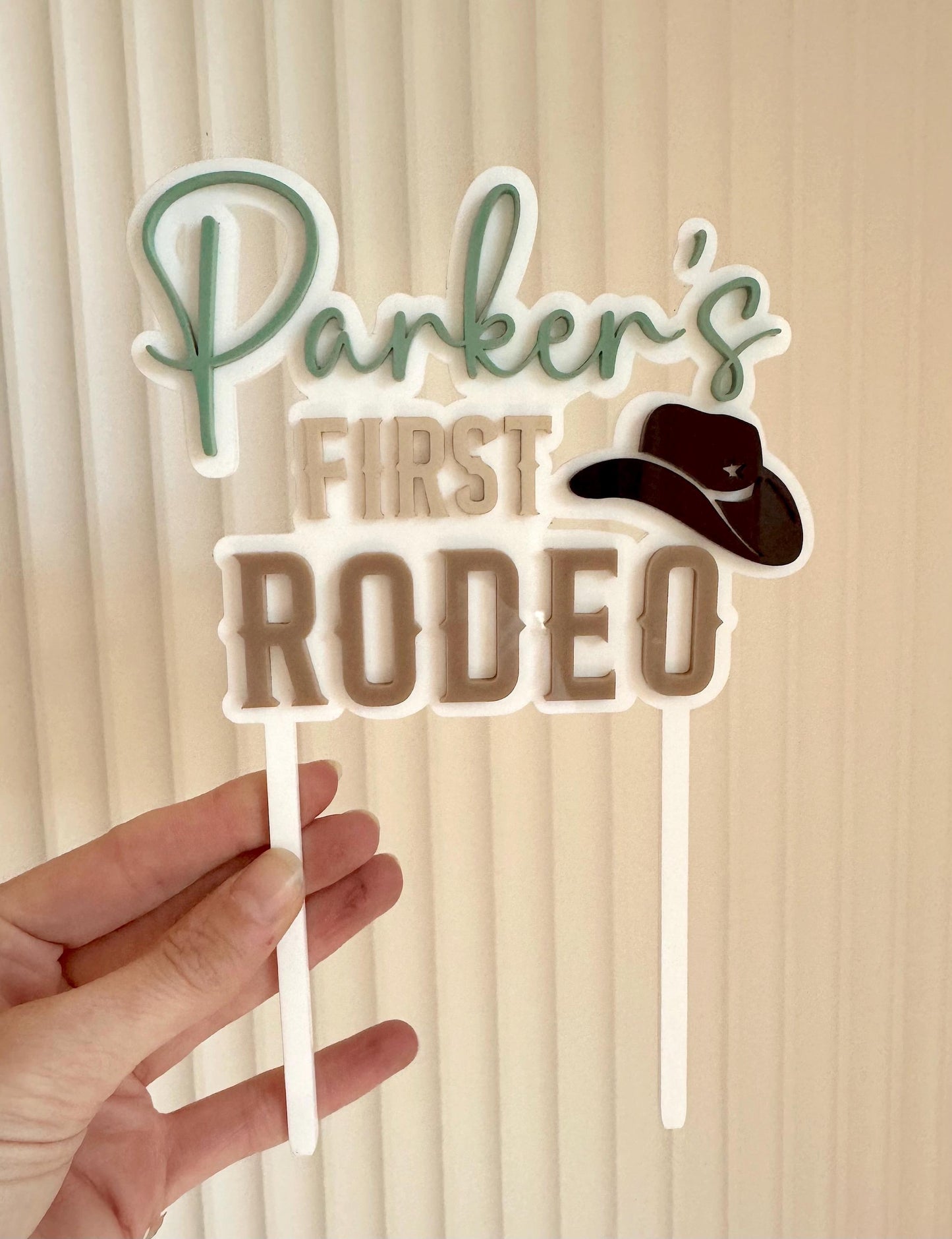 Cowgirl / Cowboy First Birthday Cake Topper