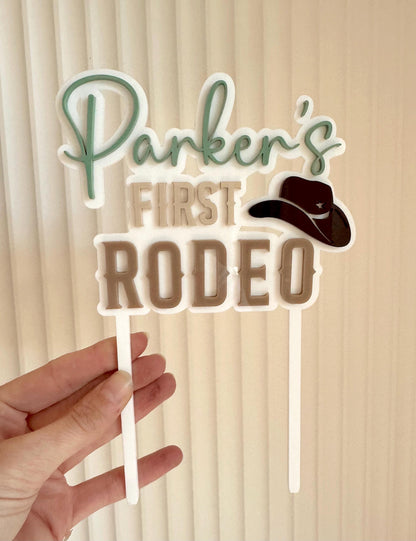 Cowgirl / Cowboy First Birthday Cake Topper