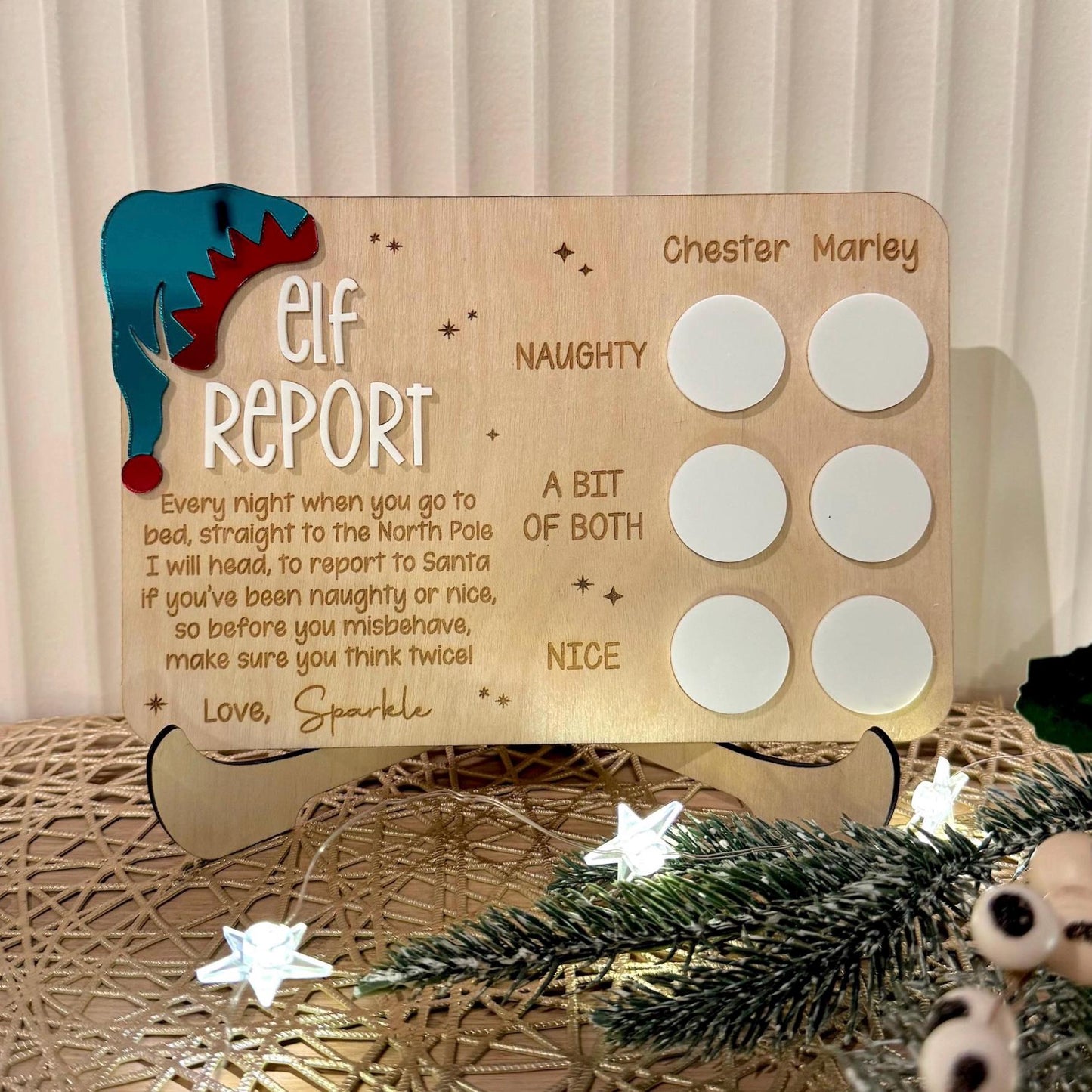Elf Report Plaque