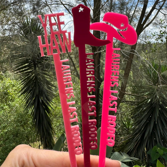 Cowgirl Bridal Shower Cocktail Stirrers