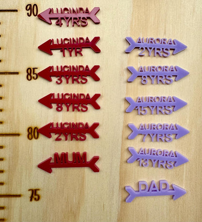 Growth Chart Markers - Acrylic