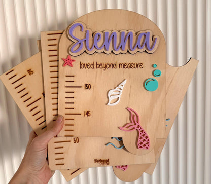 Personalised Mermaid Growth Chart