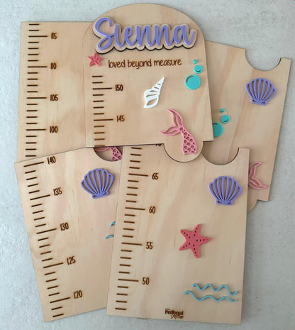 Personalised Mermaid Growth Chart