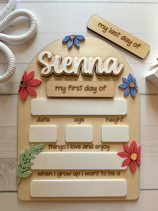 Flower Back to School Board
