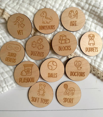 Wooden Trofast Toy Labels