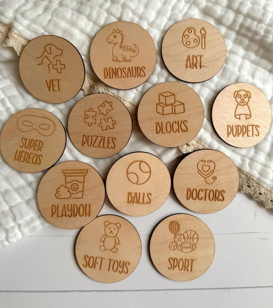 Wooden Trofast Toy Labels
