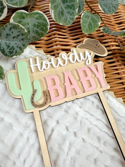 Rodeo Cowboy Baby Shower Cake Topper