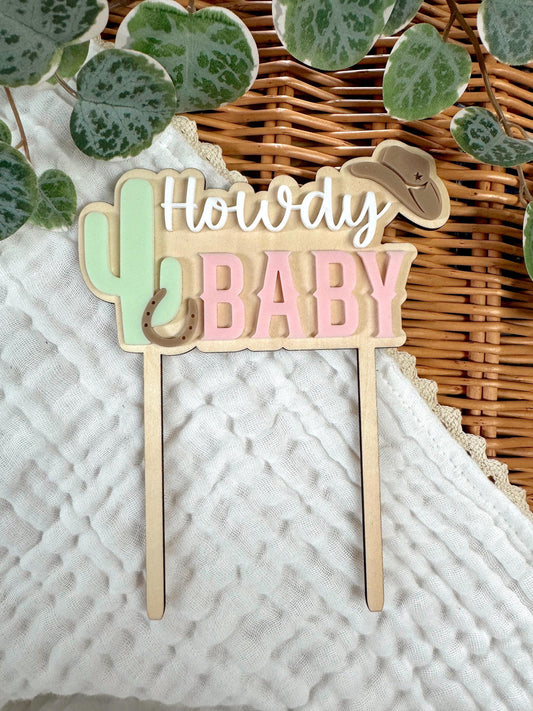 Rodeo Cowboy Baby Shower Cake Topper