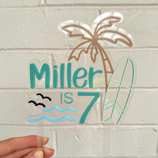 Surf Cake Topper