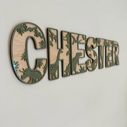Dinosaur Initial Name Sign