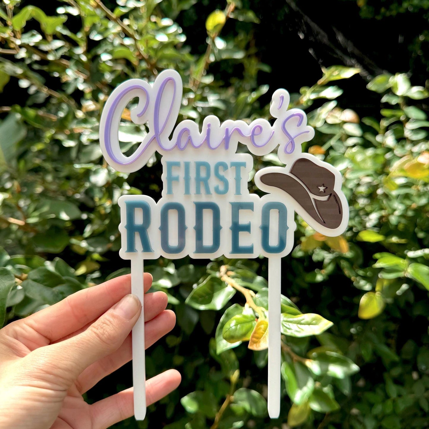 Cowgirl / Cowboy First Birthday Cake Topper