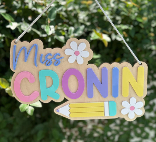 Custom Teacher Door Sign