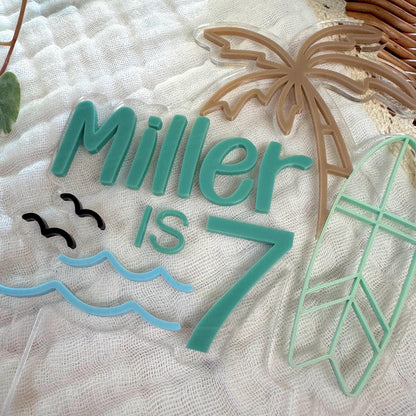 Surf Cake Topper