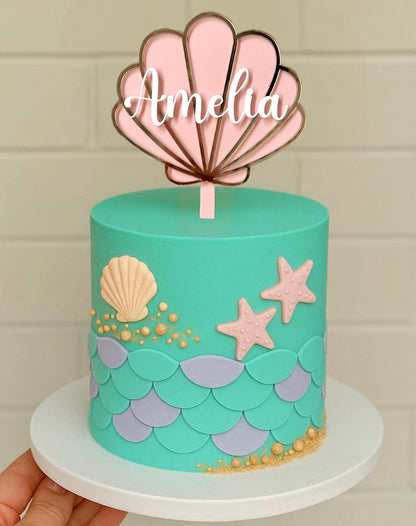 Mermaid Shell Cake Topper