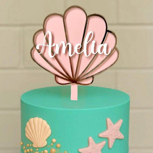 Mermaid Shell Cake Topper