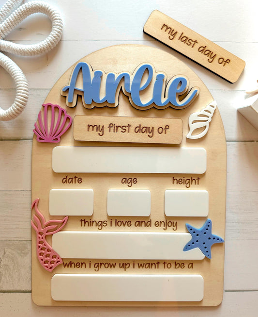 Mermaid Back to School Board