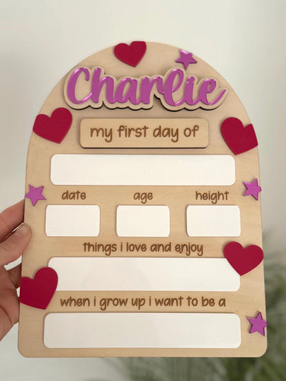 Love Heart Back to School Board