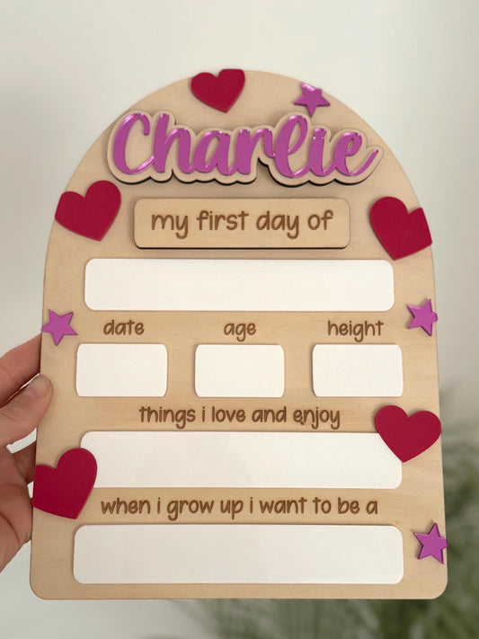 Love Heart Back to School Board