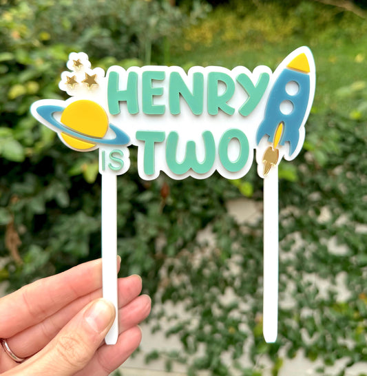 Space Cake Topper