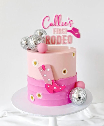 Cowgirl / Cowboy First Birthday Cake Topper
