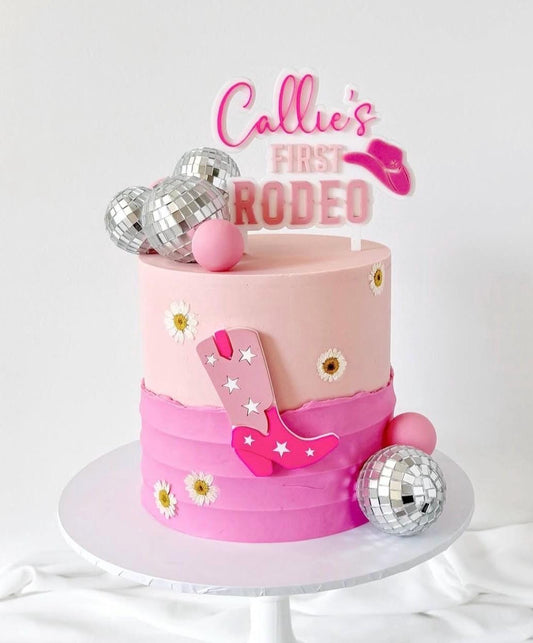 Cowgirl / Cowboy First Birthday Cake Topper