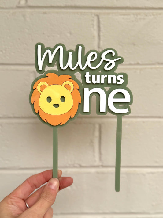 Wild One Lion Cake Topper