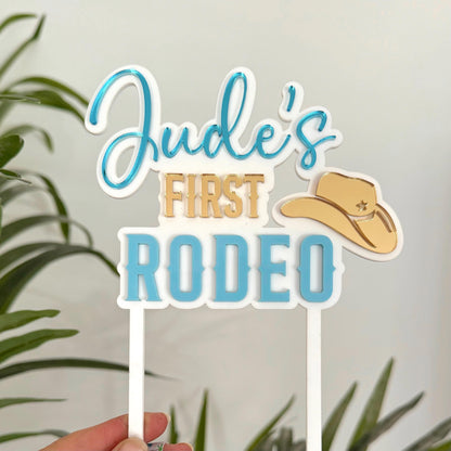 Cowgirl / Cowboy First Birthday Cake Topper