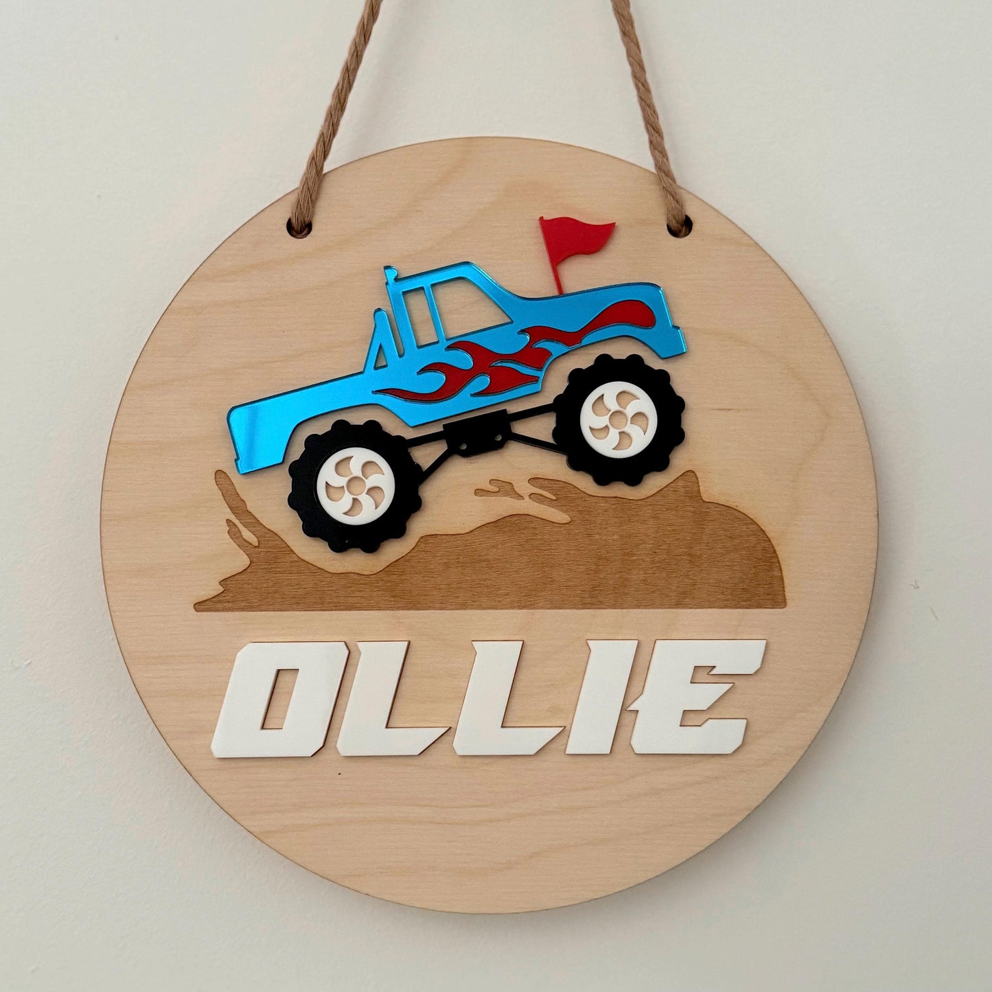 Monster Truck Room Plaque