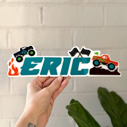 Monster Truck Name Plaque