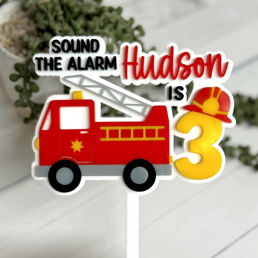 Fire Truck Cake Topper