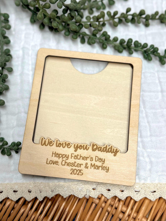Father's Day Wooden Photo Fridge Magnet