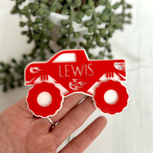 Monster Truck Bag Tag
