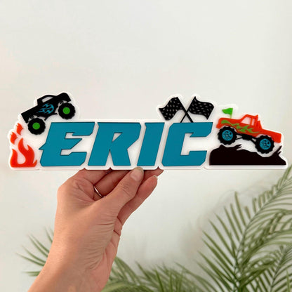Monster Truck Name Plaque