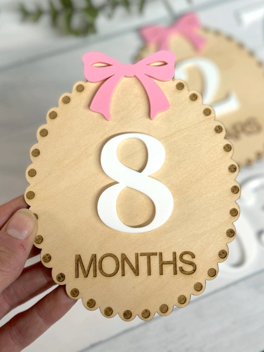 Baby Bow Announcement Set