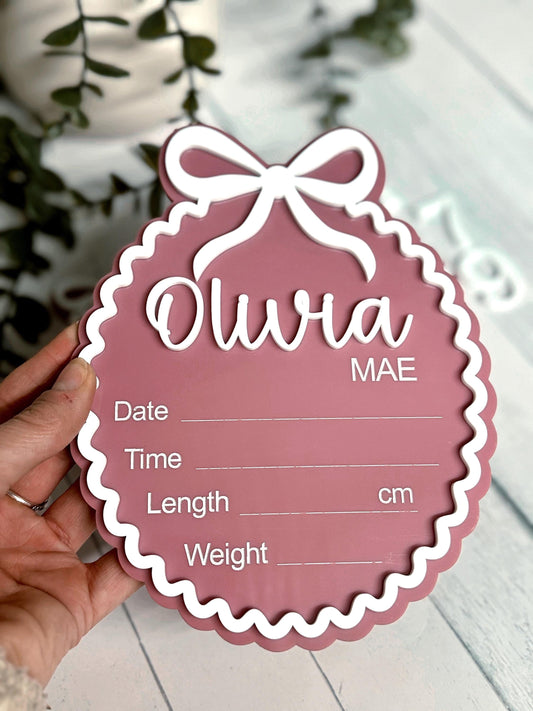 Bow Birth Announcement