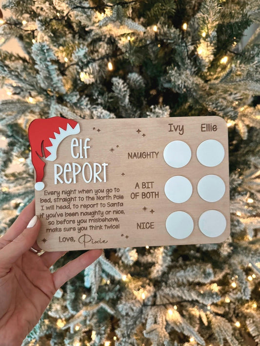 Elf Report Plaque