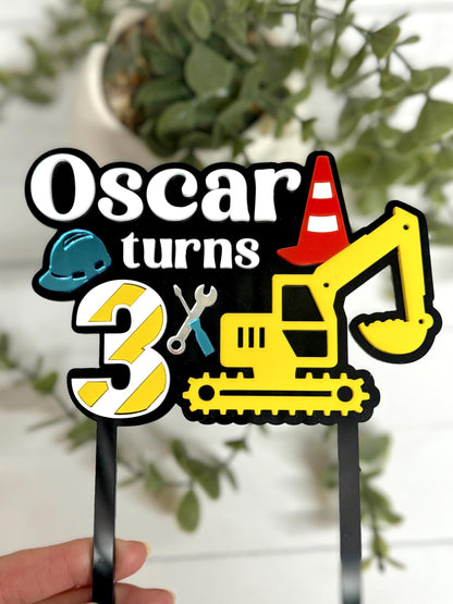Construction Cake Topper