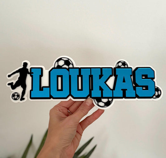 Soccer Name Plaque